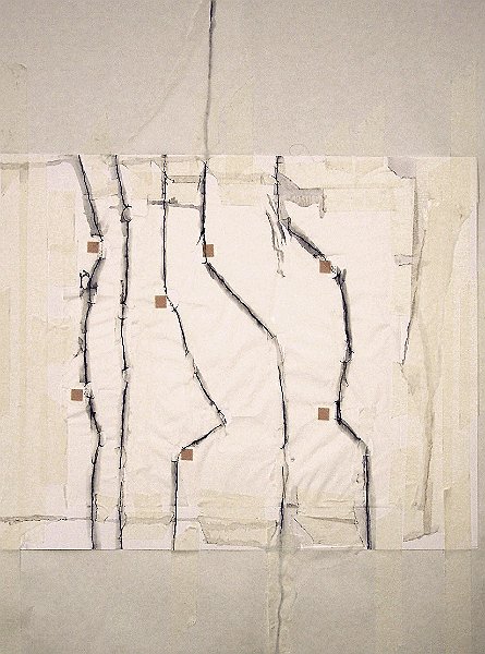 scotch, calque, aquarelle - 42 cm X 60 cm